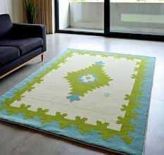 Southwestern Geometric Wool Rug